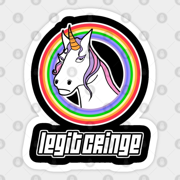 Unicorn Cringe Sticker by Duckfieldsketchbook01